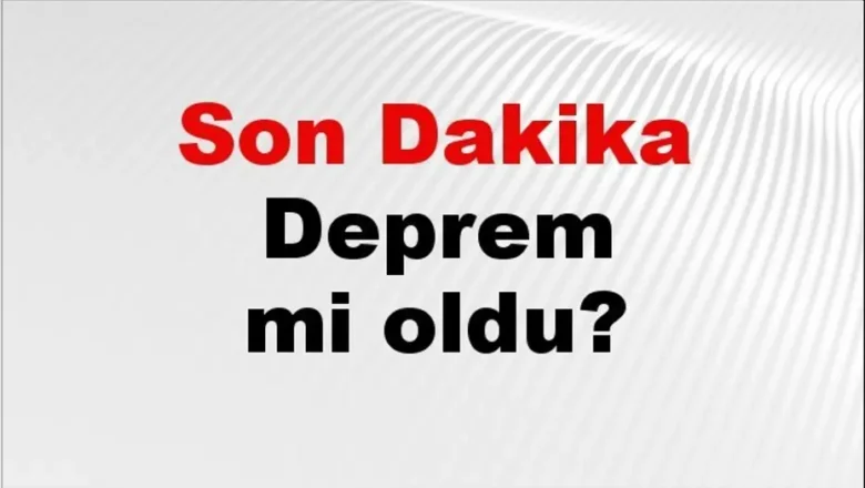 Kırklareli deprem
